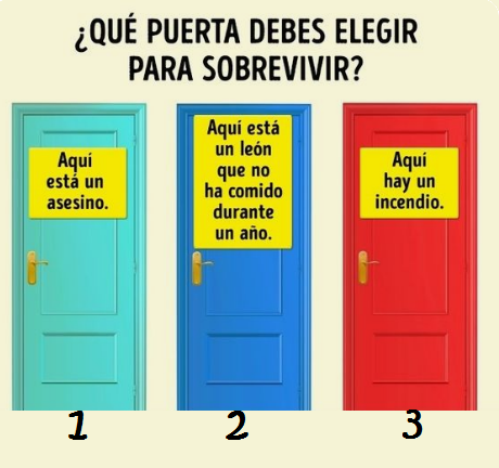 Acertijo uno: selecciona una puerta