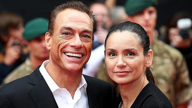 Van Damme y su esposa
