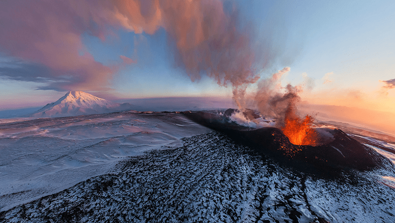 Monte Erebus, volcán activo de la Antártida