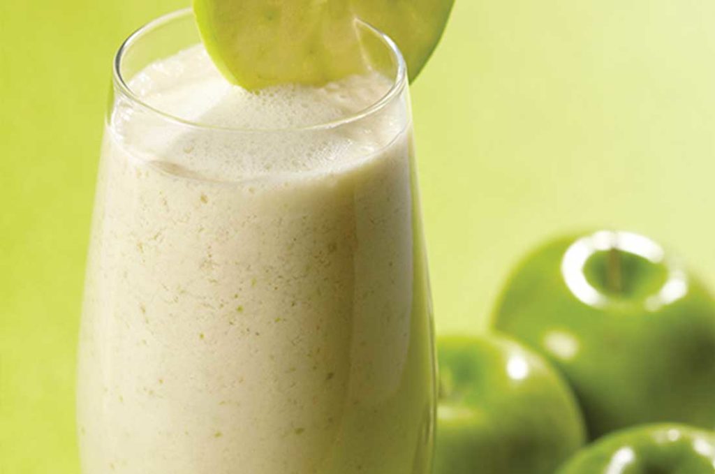 batido de avena y manzana