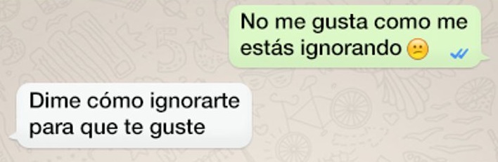 si no te gusta como te ignora, no escribas